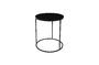Miniature Glazed black side table Clipped