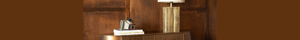 Material Details Golden aluminium square lamp Rico