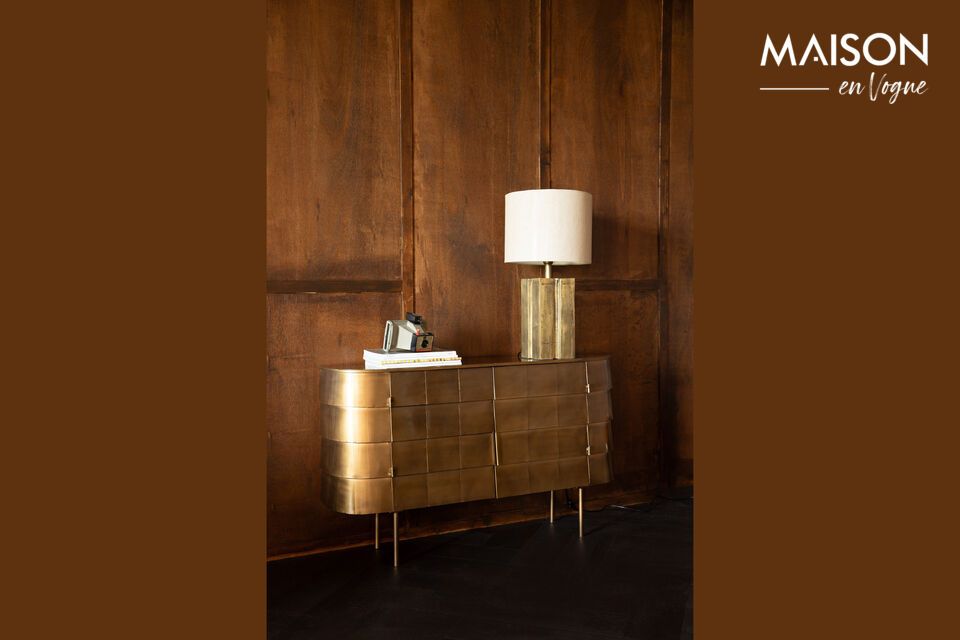 Golden aluminium square lamp Rico DutchBone