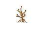 Miniature Golden aluminum candle holder Apple Tree Clipped