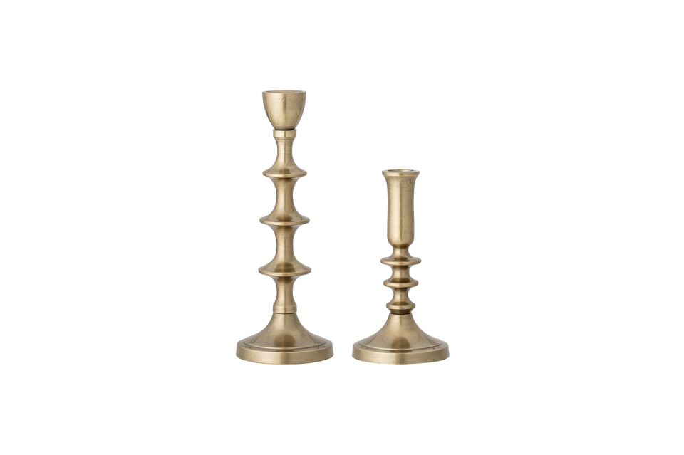 Golden aluminum candlestick Elisa Bloomingville