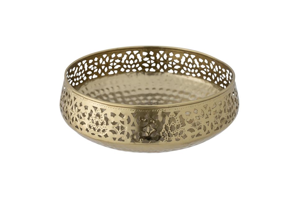 The Aisha bowl from Bloomingville is made of perforated metal with incredible detail in a beautiful