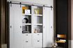 Miniature Gray wood sliding door wardrobe Barn 1