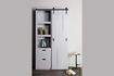 Miniature Gray wood sliding door wardrobe Barn 3