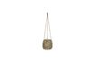 Miniature Green and brown woven fabric hanging basket Faye 1
