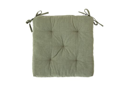 Green and grey cotton chair cushion Faza Clipped