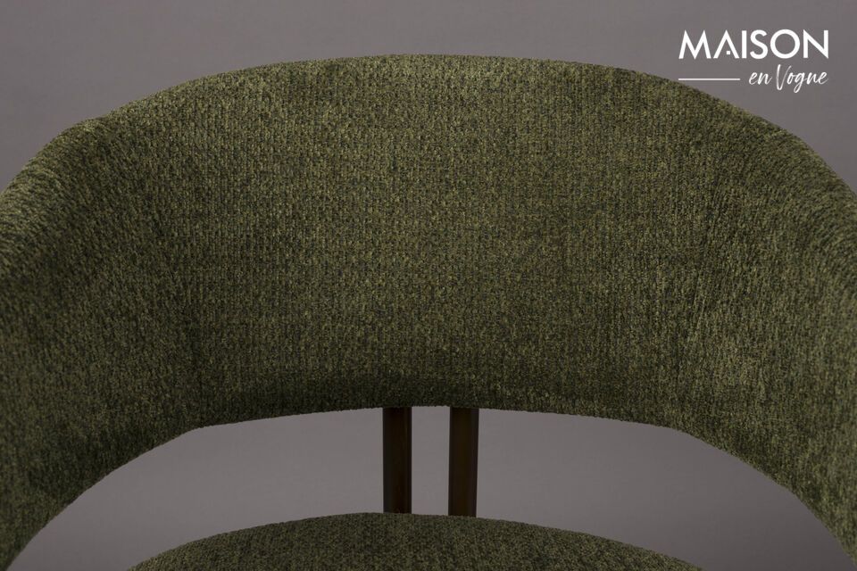 The Naida green chair embodies understated elegance, where nature meets contemporary design