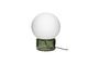Miniature Green glass table lamp Sphere Clipped