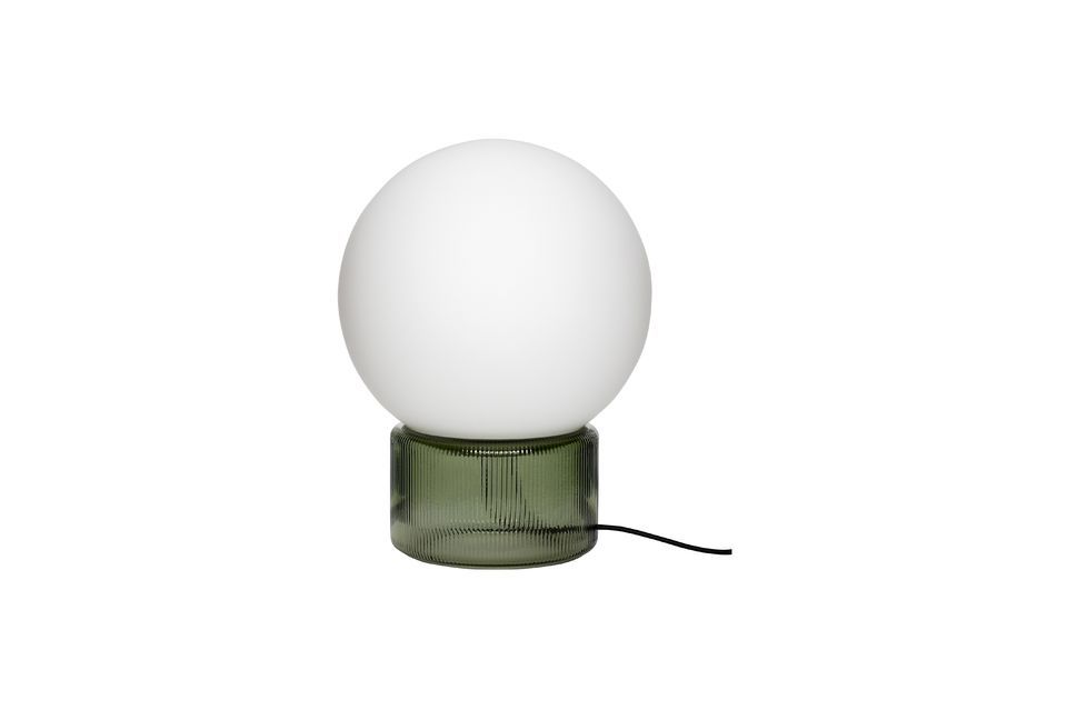 Green glass table lamp Sphere Hübsch