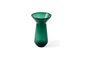 Miniature Green glass vase Long Neck Clipped
