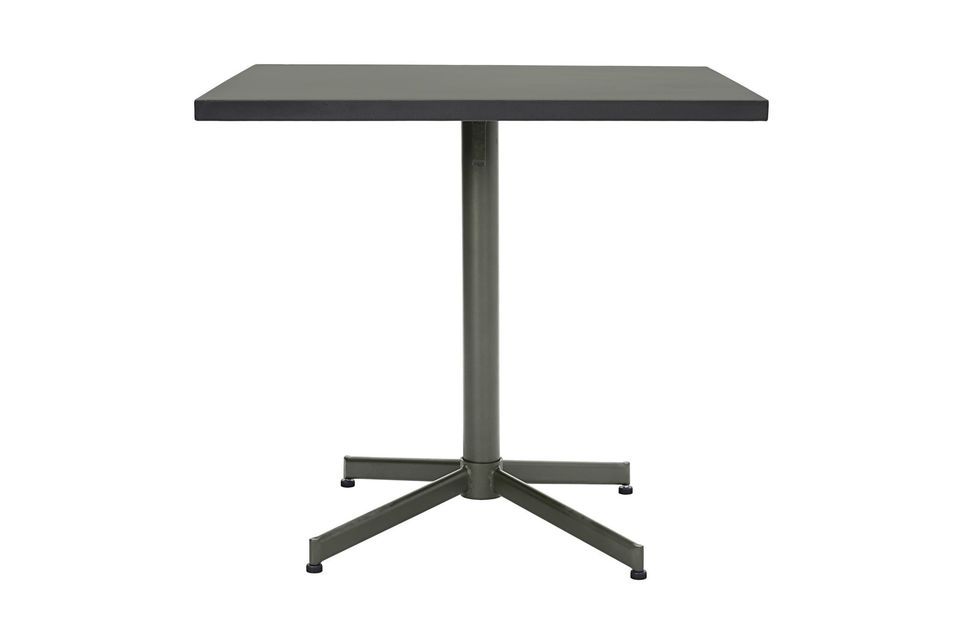 Green iron square dining table Helo House Doctor