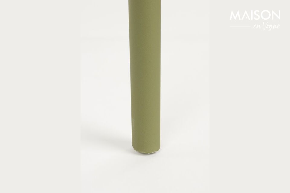 Green polypropylene plastic garden chair Serra - 13
