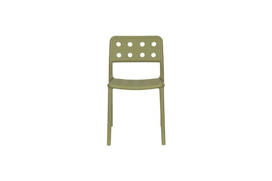 Green polypropylene plastic garden chair Serra Clipped
