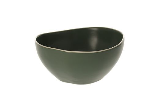 Green stoneware bowl Coria Clipped