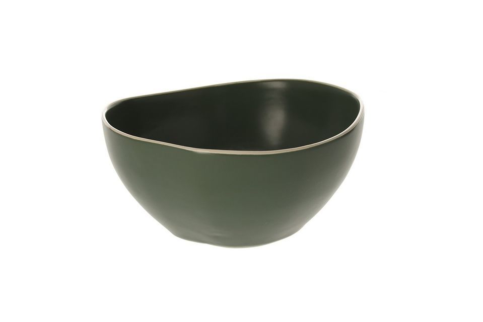 Green stoneware bowl Coria Athezza