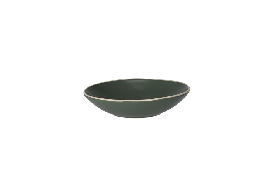 Green stoneware bowl Coria Athezza