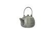 Miniature Green stoneware teapot with tea strainer Rani 5