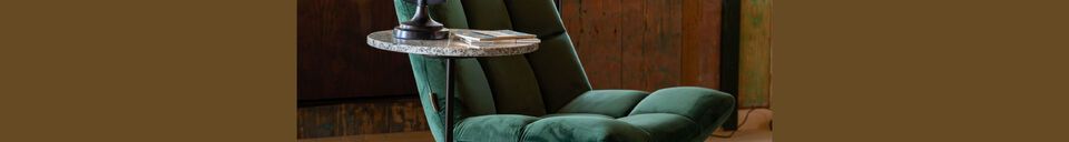 Material Details Green velvet lounge chair Bar