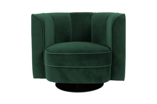 Green velvet lounge chair Flower Clipped