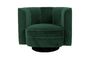 Miniature Green velvet lounge chair Flower Clipped