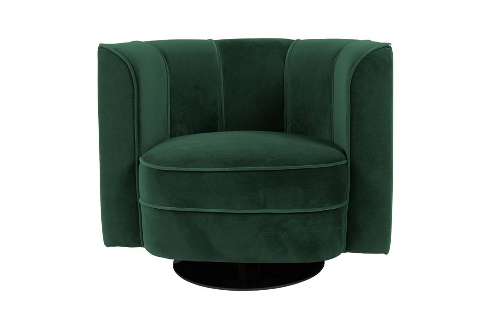 Green velvet lounge chair Flower Dutch Bone