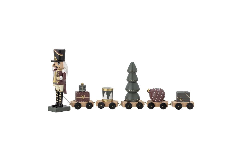 The Vadim Decorative Nutcracker Train from Bloomingville will brighten up your Christmas table when
