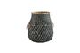 Miniature Grey bamboo basket with handles Haven Clipped