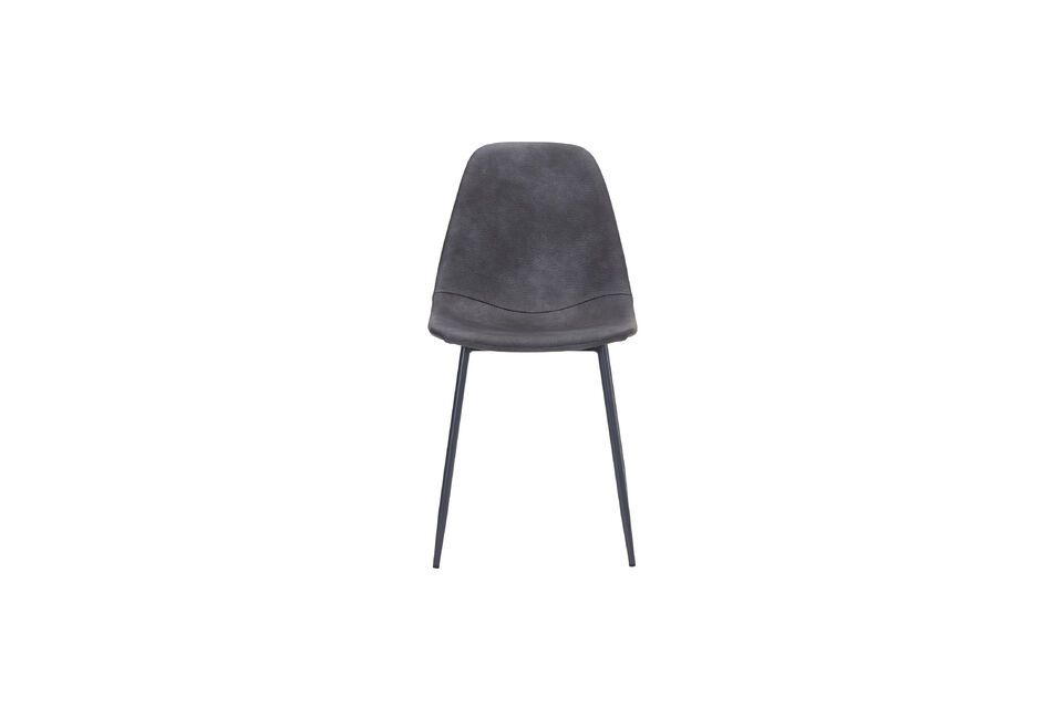 This chair is very comfortable thanks to its polyester seat in an elegant antique grey color