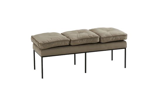 Grey fabric bench Nirva Weimar Clipped