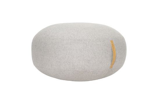 Grey fabric pouf Kubu Clipped