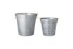 Miniature Grey metal flowerpots Evar 1