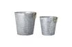 Miniature Grey metal flowerpots Evar 3