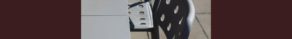 Material Details Grey plastic garden chair Serra