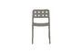Miniature Grey plastic garden chair Serra Clipped