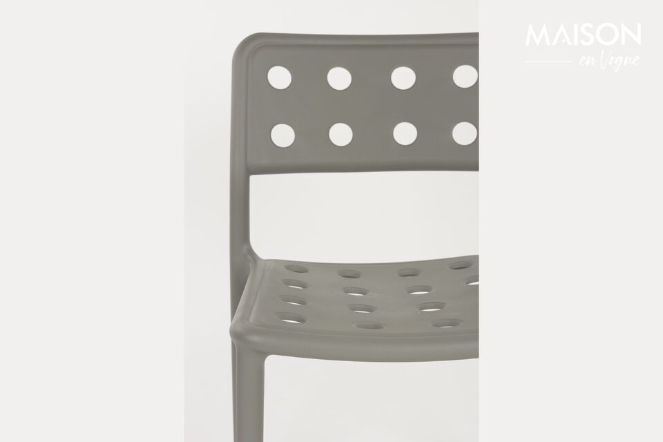Grey plastic garden chair Serra - 11