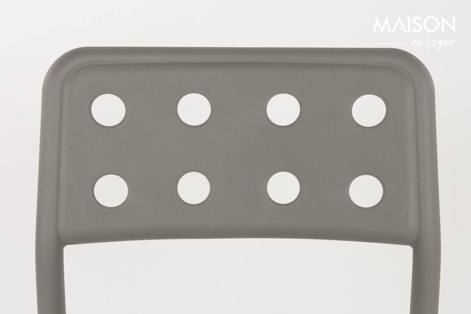 Grey plastic garden chair Serra - 12