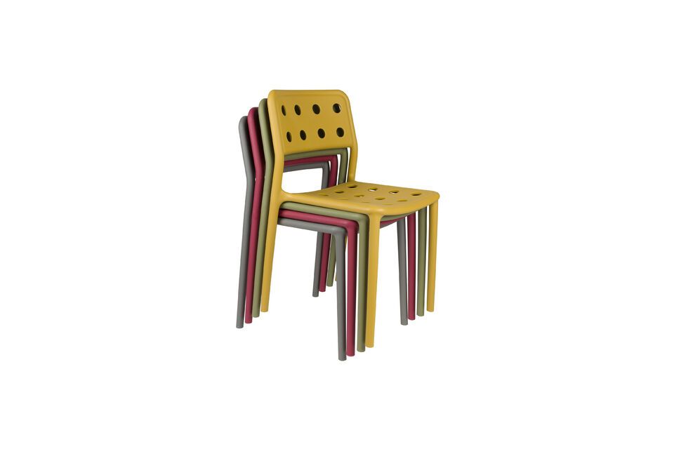 Grey plastic garden chair Serra - 8