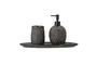 Miniature Grey soap dispenser set Hrin Clipped