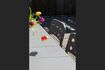 Miniature Grey steel garden table Alban 3