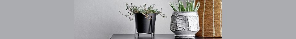 Material Details Grey stoneware flower pot Ileana