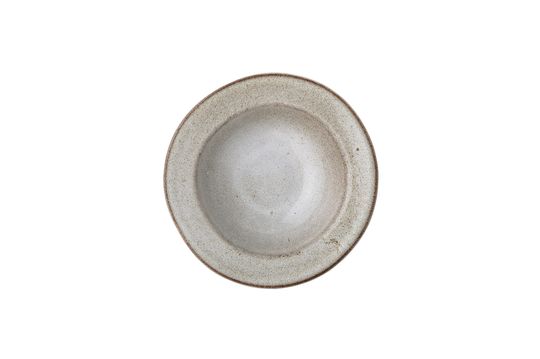 Grey stoneware pasta plate Sandrine Clipped