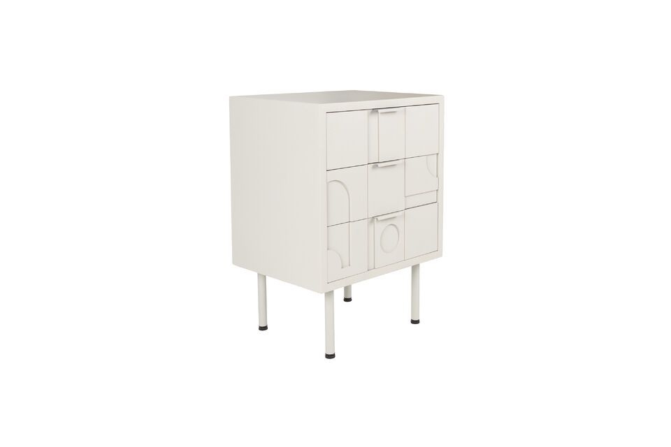 With its three practical drawers and 70s-inspired design