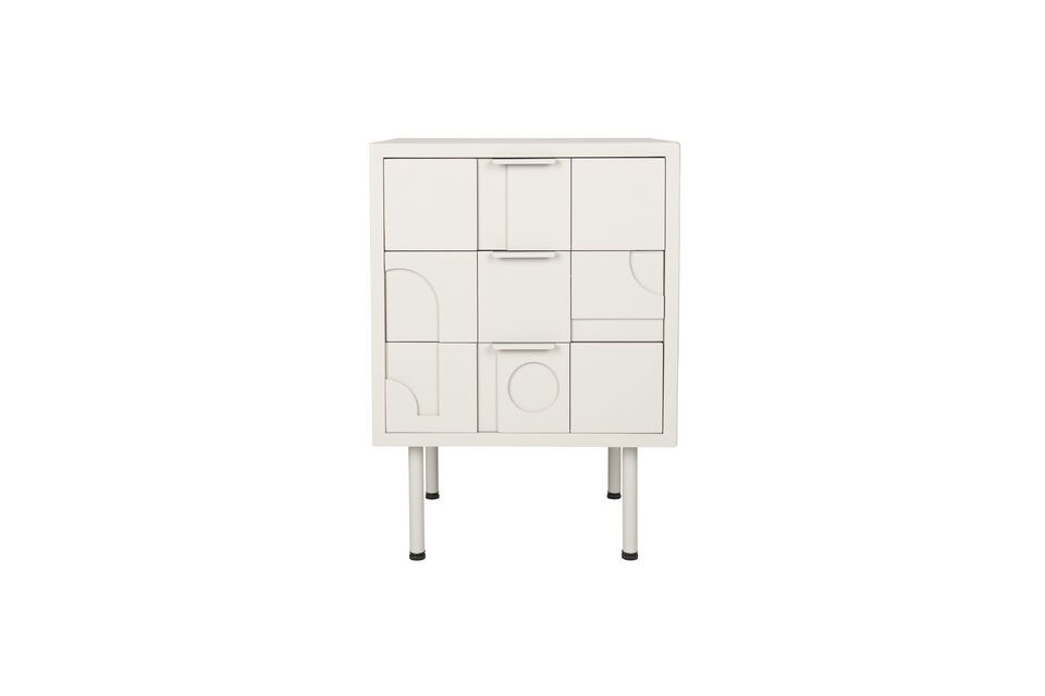 Grey wood bedside table Funk White Label