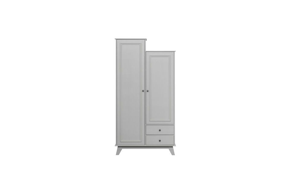 Grey wooden wardrobe Lily Woood