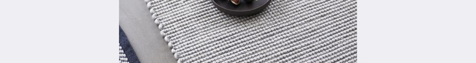 Material Details Grey wool and cotton carpet Poppy