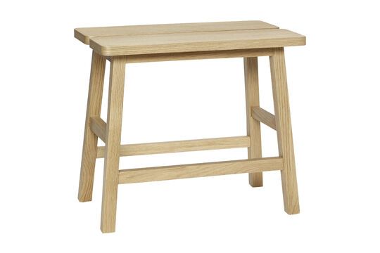 Ground light oak veneer stool