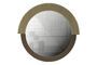 Miniature Hailey large round beige mirror Clipped