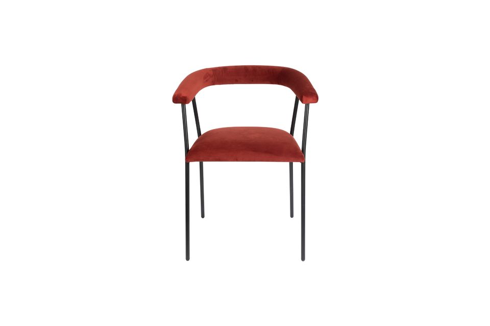 Haily Wine Red Armchair - 9