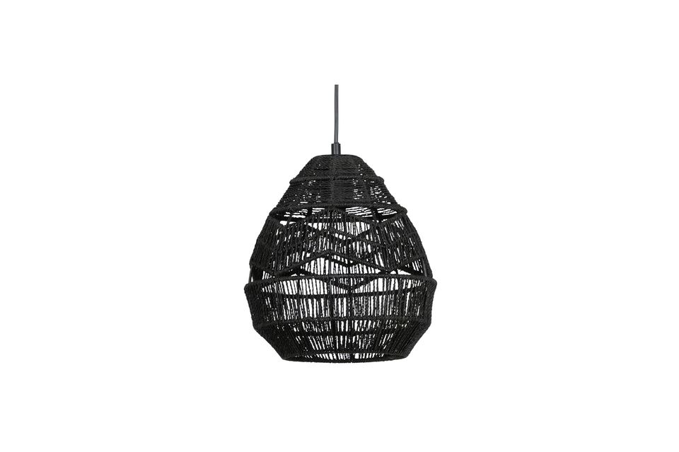 Hanging lamp black Adelaide Woood