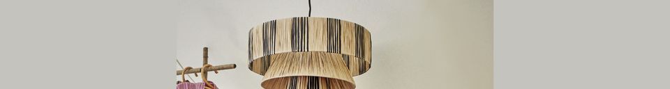 Material Details Hanging lamp in beige raffia Palma
